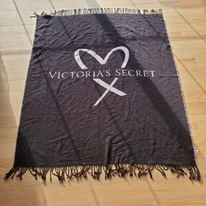 Victoria's Secret Dark Gray Throw Blanket